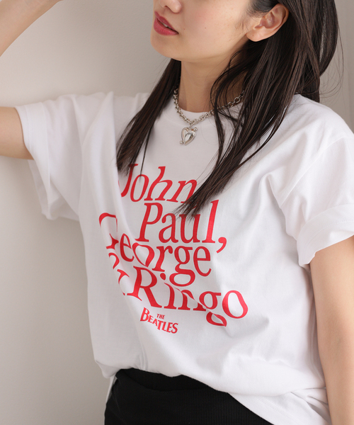 GOOD ROCK SPEED(グッドロックスピード)の「【GOOD ROCK SPEED/グッドロックスピード】THE BEATLES:Tシャツ(Tシャツ/カットソー・レディース・ホワイト・MEDIUM/LARGE)」の3枚目の写真
