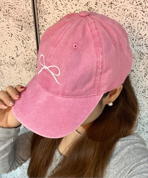 Burner(バーナー)の「【OKUOKU 0909】刺繍 ウォッシュ リボン キャップ oku-bosi-703667189737-9(キャップ・レディース・グリーン系その他/グリーン系その他2/ブルー系その他/ピンク系その他2/ホワイト系その他/ベージュ系その他/ブラウン系その他/ブラック系その他2/ブラック系その他/レッド系その他/ピンク系その他/ホワイト系その他2・FREE)」の11枚目の写真