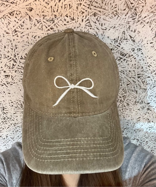 Burner(バーナー)の「【OKUOKU 0909】刺繍 ウォッシュ リボン キャップ oku-bosi-703667189737-9(キャップ・レディース・グリーン系その他/グリーン系その他2/ブルー系その他/ピンク系その他2/ホワイト系その他/ベージュ系その他/ブラウン系その他/ブラック系その他2/ブラック系その他/レッド系その他/ピンク系その他/ホワイト系その他2・FREE)」の15枚目の写真