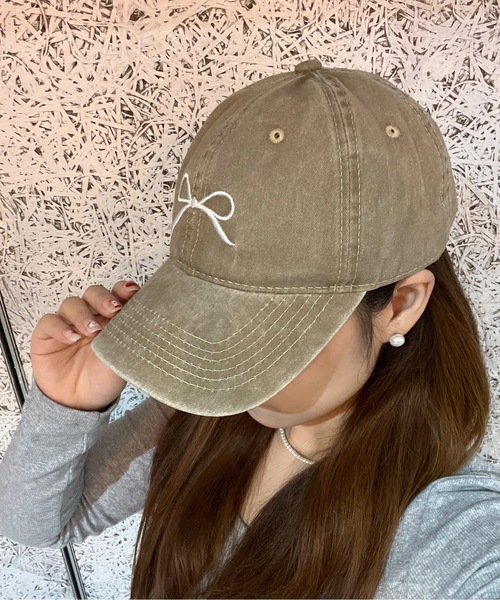 Burner(バーナー)の「【OKUOKU 0909】刺繍 ウォッシュ リボン キャップ oku-bosi-703667189737-9(キャップ・レディース・グリーン系その他/グリーン系その他2/ブルー系その他/ピンク系その他2/ホワイト系その他/ベージュ系その他/ブラウン系その他/ブラック系その他2/ブラック系その他/レッド系その他/ピンク系その他/ホワイト系その他2・FREE)」の16枚目の写真