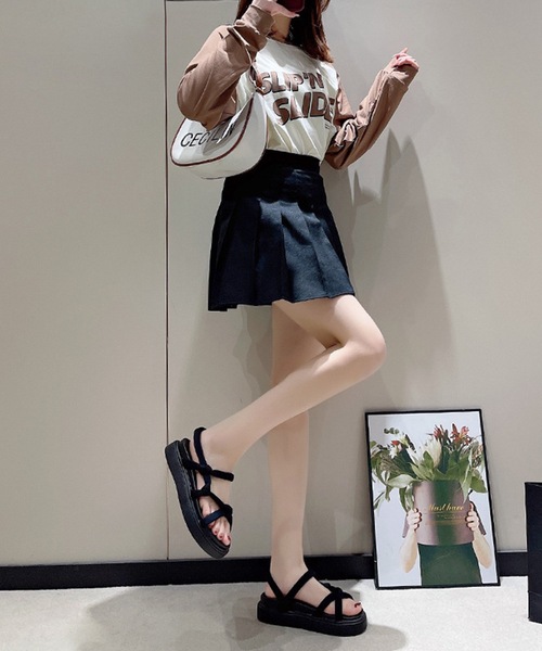 Lace Ladies(レースレディース)の「ソリッドカラー ソフト ストラップ コンフォート サンダル(サンダル・レディース・グリーン/ブラウン/ブラック・ 25/23.5/24.5/22.5/24/23)」の4枚目の写真