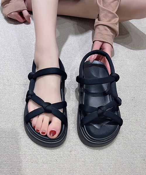 Lace Ladies(レースレディース)の「ソリッドカラー ソフト ストラップ コンフォート サンダル(サンダル・レディース・グリーン/ブラウン/ブラック・ 25/23.5/24.5/22.5/24/23)」の6枚目の写真
