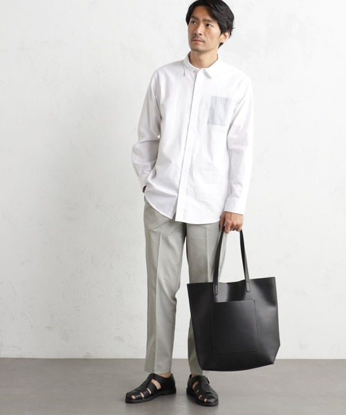 FOUND GOOD（ファウンドグッド）の「バーズアイスラックス（スラックス・メンズ・ネイビー/ベージュ/グレー系2・S/M/L/XL）」の2枚目の写真