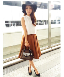 OUVRAGE CLASSE | フェイクスエードミディSK(スカート)