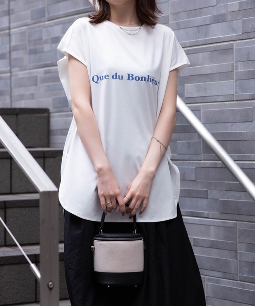 HusHusH（ハッシュアッシュ）の「【 UVカット 吸水速乾 】HusHusH ハッシュアッシュ スリーブレスロゴTシャツ（Tシャツ/カットソー・レディース・ホワイト/ブラック/ベージュ・M/L）」の5枚目の写真