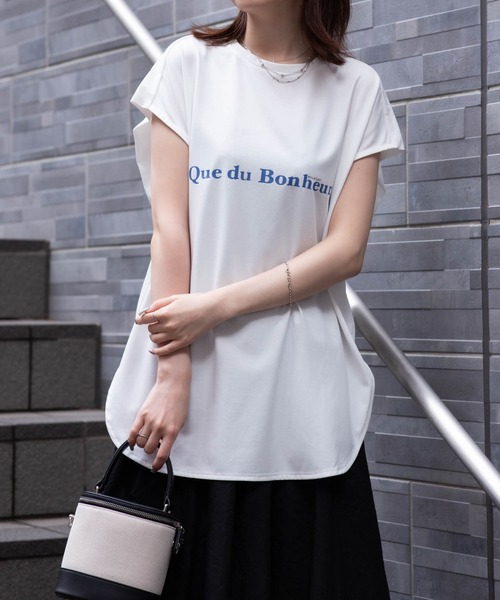 HusHusH（ハッシュアッシュ）の「【 UVカット 吸水速乾 】HusHusH ハッシュアッシュ スリーブレスロゴTシャツ（Tシャツ/カットソー・レディース・ホワイト/ブラック/ベージュ・M/L）」の7枚目の写真