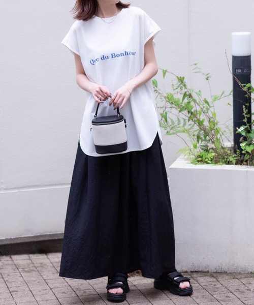 HusHusH（ハッシュアッシュ）の「【 UVカット 吸水速乾 】HusHusH ハッシュアッシュ スリーブレスロゴTシャツ（Tシャツ/カットソー・レディース・ホワイト/ブラック/ベージュ・M/L）」の8枚目の写真