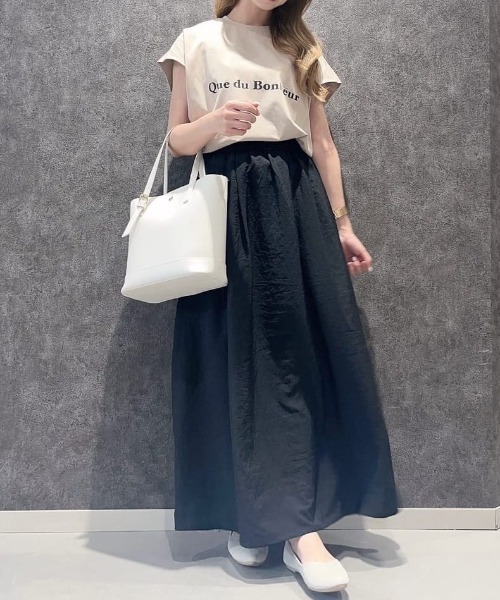 HusHusH（ハッシュアッシュ）の「【 UVカット 吸水速乾 】HusHusH ハッシュアッシュ スリーブレスロゴTシャツ（Tシャツ/カットソー・レディース・ホワイト/ブラック/ベージュ・M/L）」の15枚目の写真