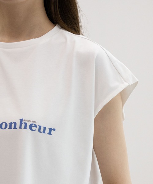 HusHusH（ハッシュアッシュ）の「【 UVカット 吸水速乾 】HusHusH ハッシュアッシュ スリーブレスロゴTシャツ（Tシャツ/カットソー・レディース・ホワイト/ブラック/ベージュ・M/L）」の19枚目の写真