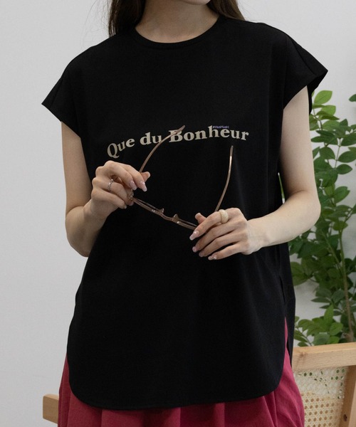 HusHusH（ハッシュアッシュ）の「【 UVカット 吸水速乾 】HusHusH ハッシュアッシュ スリーブレスロゴTシャツ（Tシャツ/カットソー・レディース・ホワイト/ブラック/ベージュ・M/L）」の21枚目の写真