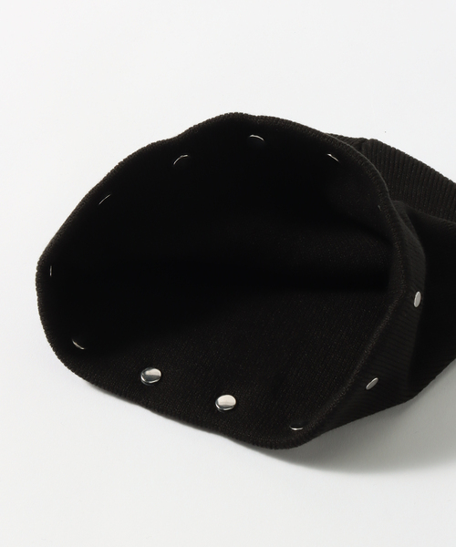 SHERMER ブラック ニット帽 即完売 ビーニー SHERMER / シャーマー】METAL BEANIE（ニットキャップ/ビーニー