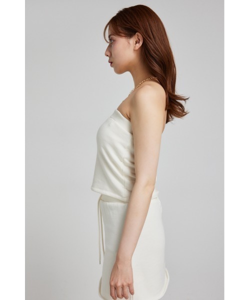 rienda（リエンダ）の「RRロゴスウェットベアトップス 夏服 トレーナー（スウェット・レディース・ホワイト/ピンク/グレー・FREE）」の8枚目の写真