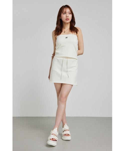 rienda（リエンダ）の「RRロゴスウェットベアトップス 夏服 トレーナー（スウェット・レディース・ホワイト/ピンク/グレー・FREE）」の6枚目の写真