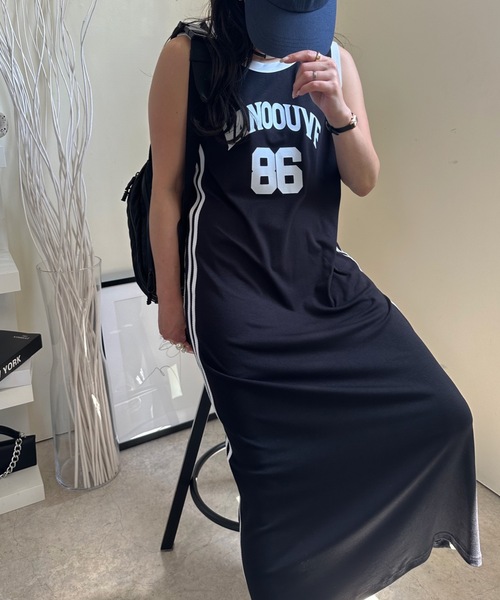 ULEULA（ウルア）の「スポーティラインノースリワンピース（ワンピース・レディース・ブラック・FREE）」の8枚目の写真