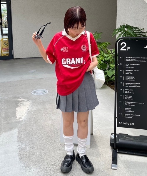 nemne store(ネンネストア)の「《低身長サイズあり》ゲーム風アソートTシャツ(Tシャツ/カットソー・レディース・ネイビー/レッド・MEDIUM/SMALL)」の11枚目の写真