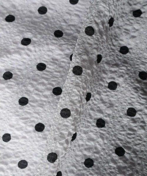 F i.n.t（フィント）の「リップルドット柄クレリックワンピース/F&A/fint（ワンピース・レディース・ライトグレー/ブラック×ホワイト・FREE）」の15枚目の写真