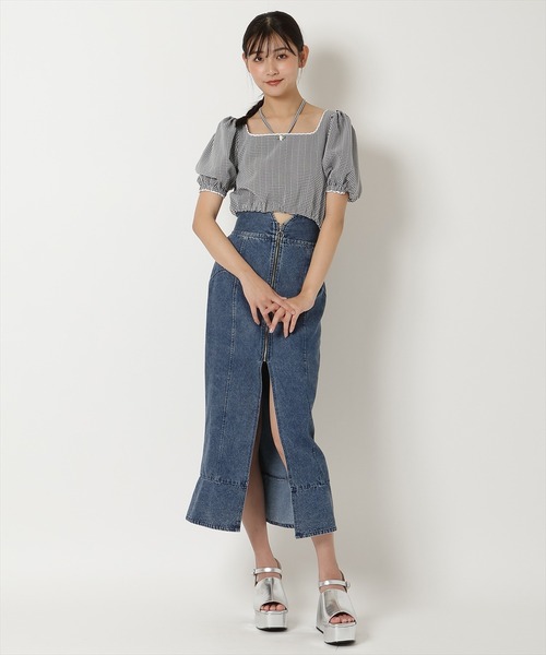 REDYAZEL(レディアゼル)の「マーメイドデニムスカート(デニムスカート・レディース・ブルー/ネイビー/ブラック・MEDIUM/SMALL)」の12枚目の写真