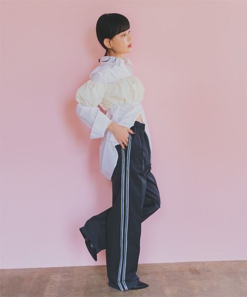 miette（ミエット）の「サイドライントラックパンツ（その他パンツ・レディース・チャコール/ネイビー/カーキ・FREE）」の12枚目の写真