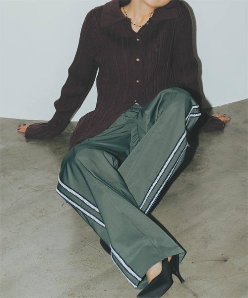 miette（ミエット）の「サイドライントラックパンツ（その他パンツ・レディース・チャコール/ネイビー/カーキ・FREE）」の8枚目の写真