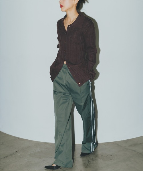 miette（ミエット）の「サイドライントラックパンツ（その他パンツ・レディース・チャコール/ネイビー/カーキ・FREE）」の9枚目の写真