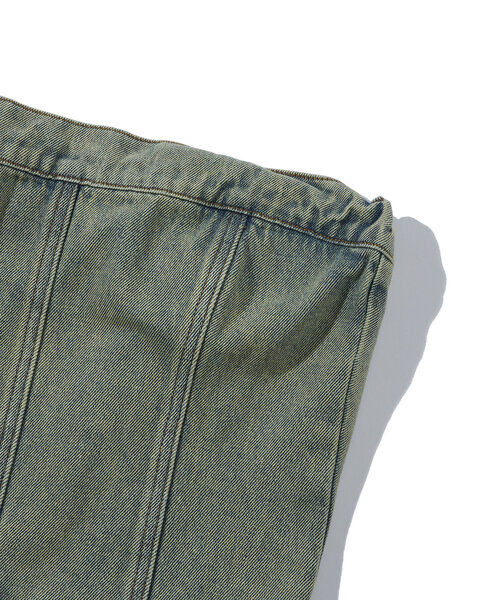 WHO'S WHO gallery（フーズフーギャラリー）の「ブラストデニムベア /セットアップ対応可（チューブトップ・レディース・サンドベージュ/ネイビー/ライトグレー・FREE）」の18枚目の写真