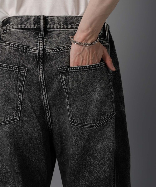 RAGEBLUE（レイジブルー）の「Vintage denim wide barrel pants/ヴィンテージライク/デニムワイドバレルパンツ（デニムパンツ・メンズ・ダークグレー/ブルー・LARGE/MEDIUM/SMALL）」の9枚目の写真