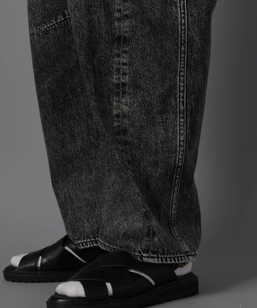 RAGEBLUE（レイジブルー）の「Vintage denim wide barrel pants/ヴィンテージライク/デニムワイドバレルパンツ（デニムパンツ・メンズ・ダークグレー/ブルー・LARGE/MEDIUM/SMALL）」の7枚目の写真
