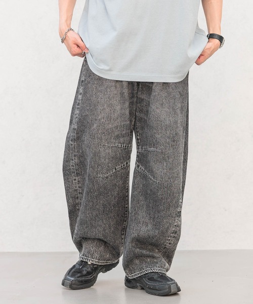 RAGEBLUE（レイジブルー）の「Vintage denim wide barrel pants/ヴィンテージライク/デニムワイドバレルパンツ（デニムパンツ・メンズ・ダークグレー/ブルー・LARGE/MEDIUM/SMALL）」の19枚目の写真