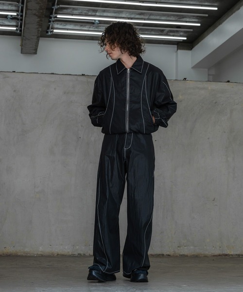 HARE(ハレ)の「【SET UP対応】コンパクトウェーブラインブルゾン(HARE)(ブルゾン・メンズ・ブラック系その他/ブラック・SMALL/MEDIUM)」の15枚目の写真