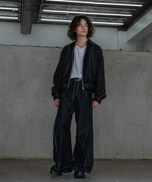 HARE(ハレ)の「【SET UP対応】コンパクトウェーブラインブルゾン(HARE)(ブルゾン・メンズ・ブラック系その他/ブラック・SMALL/MEDIUM)」の18枚目の写真