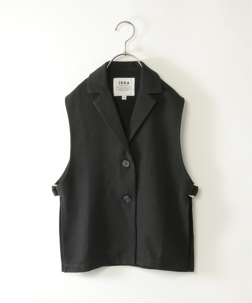 ikka（イッカ）の「【親子コーデ】サイドベルトテーラージレ（110~160cm）（ベスト・キッズ・ブラック・XS/S/M/L/XL）」の10枚目の写真