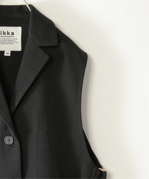 ikka（イッカ）の「【親子コーデ】サイドベルトテーラージレ（110~160cm）（ベスト・キッズ・ブラック・XS/S/M/L/XL）」の12枚目の写真