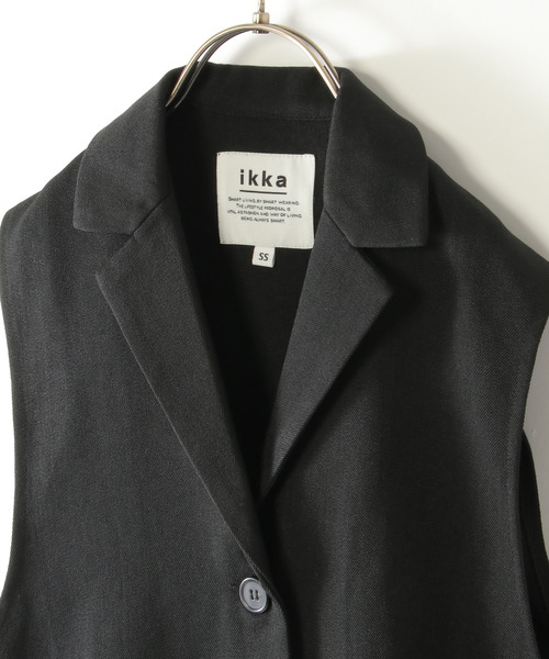 ikka（イッカ）の「【親子コーデ】サイドベルトテーラージレ（110~160cm）（ベスト・キッズ・ブラック・XS/S/M/L/XL）」の4枚目の写真