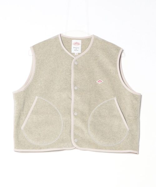 DANTON/ダントン フリースカラーレスベスト FLEECE COLLARLESS VEST DT