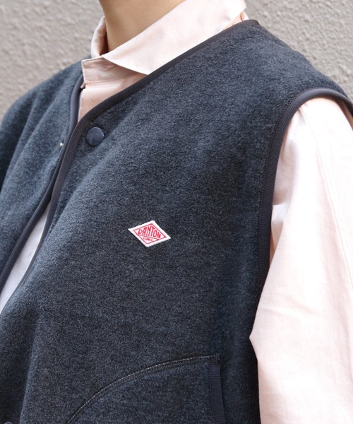 美品＊DANTONダントン＊フリースカラーレスベスト 楽天市場】【正規取扱店】 ダントン フリースカラーレスベスト