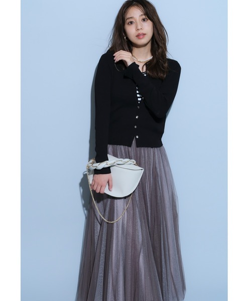 新品　 JUSGLITTY (ジャスグリッティー) チュールプリーツスカート JUSGLITTY - ☆ジャスグリッティー☆チュールプリーツスカート
