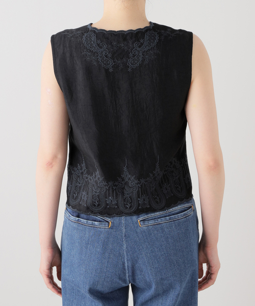 IENA（イエナ）の「スカラップエンブロイダリージレ（ベスト）」 - WEAR
