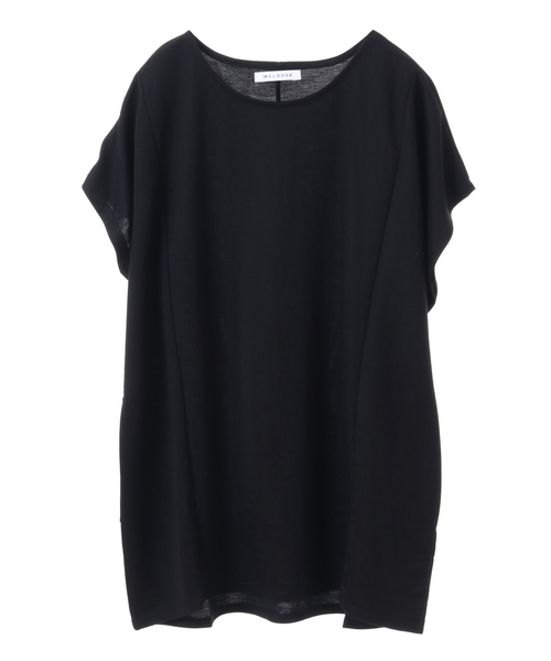 SOFFITTO（ソフィット）の「接触冷感鹿の子切替プルオーバー(取り扱い店舗限定)（Tシャツ/カットソー・レディース・ブラック/オフホワイト/ライム/モカ・FREE）」の3枚目の写真