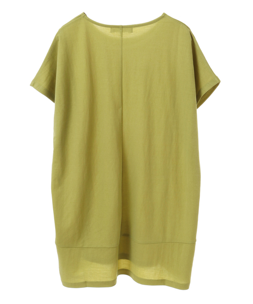 SOFFITTO（ソフィット）の「接触冷感鹿の子切替プルオーバー(取り扱い店舗限定)（Tシャツ/カットソー・レディース・ブラック/オフホワイト/ライム/モカ・FREE）」の5枚目の写真