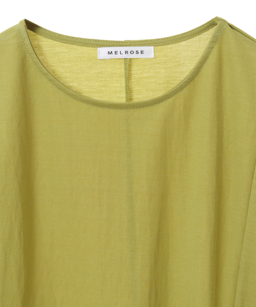 SOFFITTO（ソフィット）の「接触冷感鹿の子切替プルオーバー(取り扱い店舗限定)（Tシャツ/カットソー・レディース・ブラック/オフホワイト/ライム/モカ・FREE）」の6枚目の写真