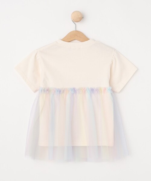 SHOO・LA・RUE(シューラルー)の「◆【110-140cm】チュールドッキング半袖Tシャツ(Tシャツ/カットソー・キッズ・オフホワイト/ブラック/ライトブルー・11/12/13/14)」の11枚目の写真
