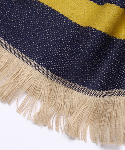 SIMONE LIST（シモーヌリスト）の「フランス製ボーダーストール（ストール/ショール・レディース・レッド/ネイビー/グレー・FREE）」の6枚目の写真