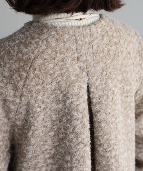 Riberry（リベリー）の「ノーカラーAラインミドルコート（ノーカラー