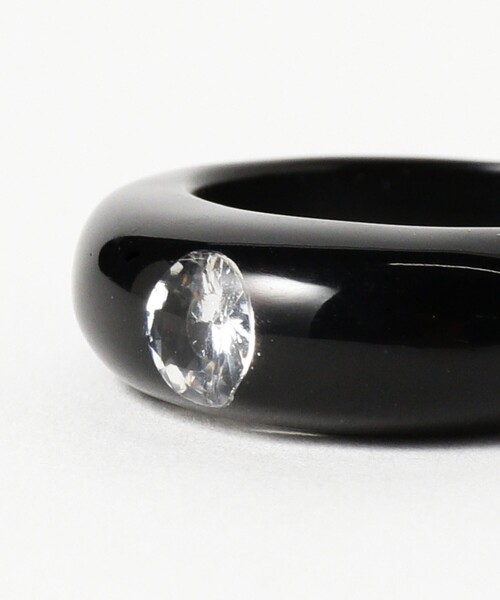 Ray BEAMS（レイビームス）の「キュービックジルコニア レジン リング（リング・レディース・ホワイト/ブラック/その他・ONE SIZE）」の10枚目の写真