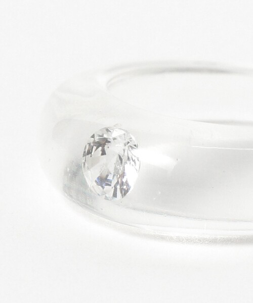 Ray BEAMS（レイビームス）の「キュービックジルコニア レジン リング（リング・レディース・ホワイト/ブラック/その他・ONE SIZE）」の12枚目の写真