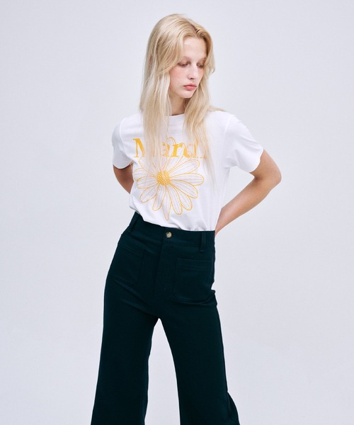 ★MARDI MERCREDI★SLIM TSHIRT FLOWERMARDI★大人気★ SLIM TSHIRT FLOWERMARDI BLOSSOM（Tシャツ/カットソー）｜Mardi