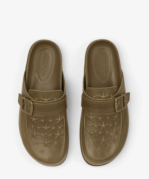 大人気★ Jimmy Choo ETTA MULE スリッポン サンダル Etta Mule | Black Embossed Leather Shoe | JIMMY CHOO