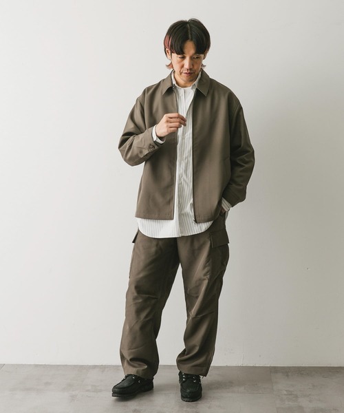 URBAN RESEARCH DOORS（アーバンリサーチドアーズ）の「『吸水速乾/セットアップ対応』セオアルファハリントンジャケット（ブルゾン・メンズ・ネイビー/モカ/ブラック・MEDIUM/LARGE）」の15枚目の写真