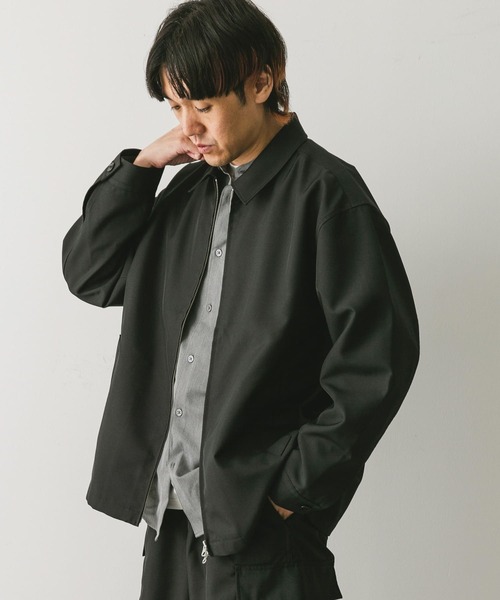 URBAN RESEARCH DOORS（アーバンリサーチドアーズ）の「『吸水速乾/セットアップ対応』セオアルファハリントンジャケット（ブルゾン・メンズ・ネイビー/モカ/ブラック・MEDIUM/LARGE）」の19枚目の写真