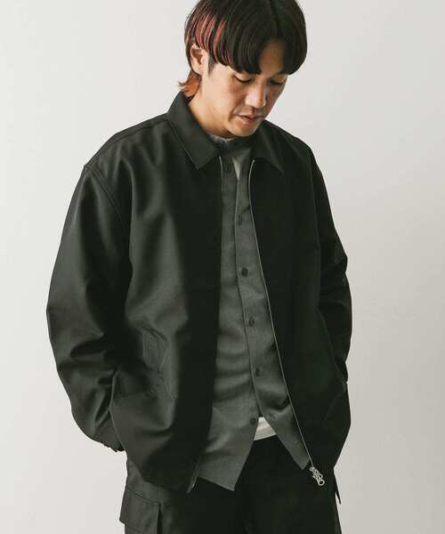 URBAN RESEARCH DOORS（アーバンリサーチドアーズ）の「『吸水速乾/セットアップ対応』セオアルファハリントンジャケット（ブルゾン・メンズ・ネイビー/モカ/ブラック・MEDIUM/LARGE）」の20枚目の写真